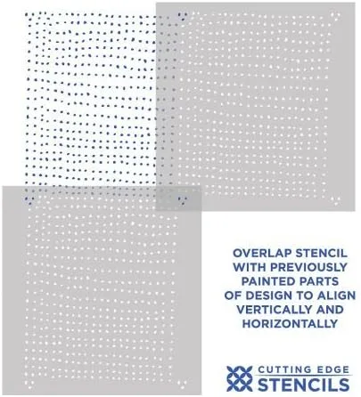 Miniatura 5 de Myriad Allover Stencil - Plantillas reutilizables para decoración de bricolaje - por Cutting Edge Stencils