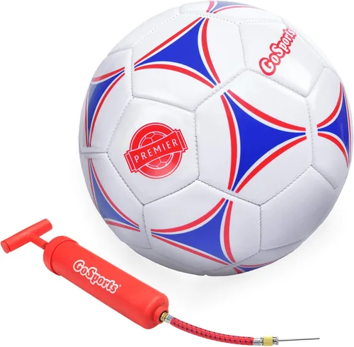 GoSports Premier balones de fútbol - Venta individual o paquete de 6 - Tamaños 3, 4, 5, con bomba para balón