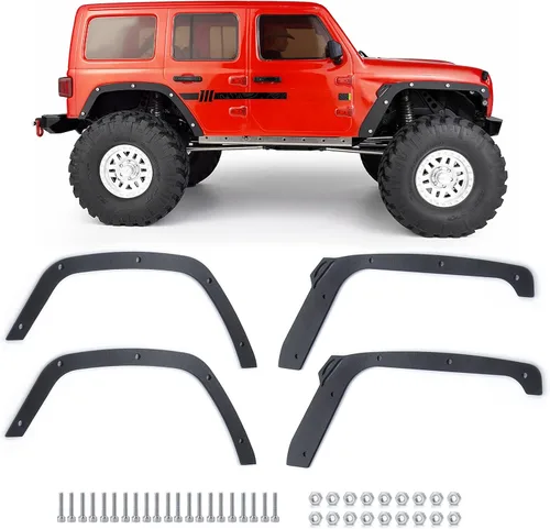 Acero inoxidable RC Fender Flares Eliminar para 1/10 Escala RC Crawler Car SCX10 III Actualizaciones JLU AXI03007 Accesorios
