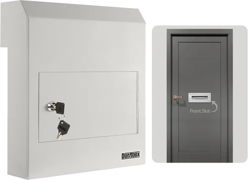 Miniatura 15 de Durabox Caja Fuerte de Depósito con Buzón de 10 x 4 x 16 pulgadas, Acero Resistente con Perfil Delgado, Buzón de Pared con Amplia Ranura de Depósito