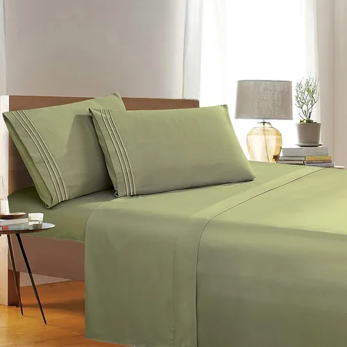 Miniatura 13 de Elegant Comfort 1500 Premier Resistente a Arrugas y Decoloración de Calidad Hotel Juego de Sábanas de 4 Piezas Ultra Suave Lujoso Incluye Sábana