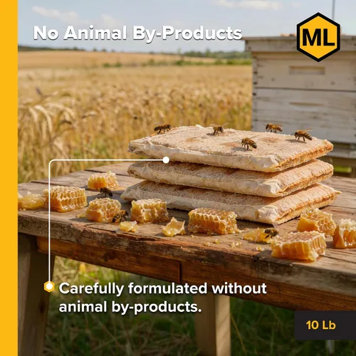Miniatura 5 de Mann Lake Bee-Pro Patties, Mejoradas con Ayuda Digestiva Pro Health, Impulsa la Producción de Crías, Sustituto Proteico de Polen, 10 Libras
