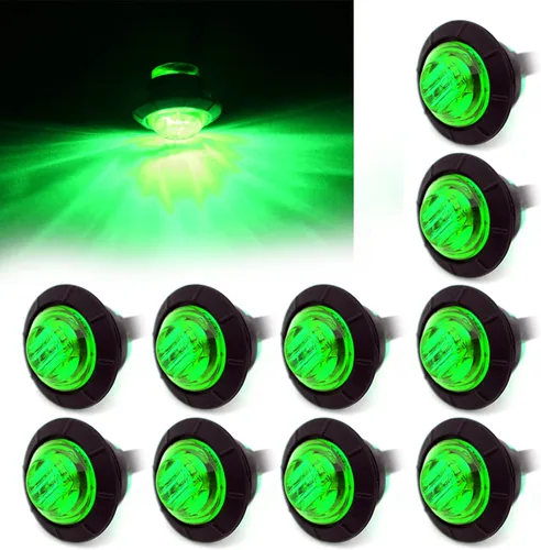 Miniatura 15 de FXC - 10 luces LED redondas de 1,9 cm - frontales y traseras, luz intermitente lateral, intermitentes para camión, coche, autobús, remolque, Púrpura