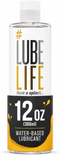 LubeLife Lubricante a base de agua - Lubricante personal para hombres, mujeres y parejas, tamaño de viaje, no mancha, fácil de limpiar, seguro para
