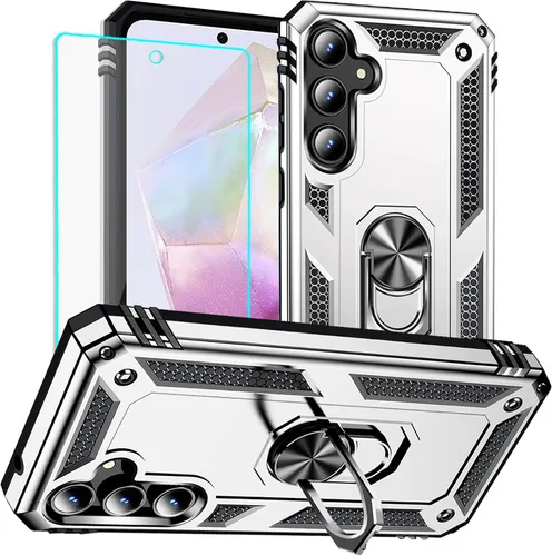 Miniatura 22 de Yiakeng Funda para Galaxy A32 5G, Samsung A32 5G, fundas protectoras de grado militar con anillo para Samsung Galaxy A32 5G (verde militar)