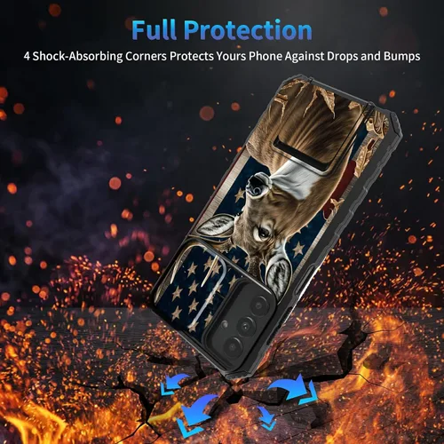 Miniatura 671 de Funda para Samsung Galaxy S22 Ultra 5G, Galaxy S22 Ultra con cubierta de cámara deslizante, funda resistente de doble capa con función atril Black