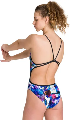 Miniatura 4 de ARENA Traje de baño de una pieza con espalda de encaje Crazy Zebras para mujer