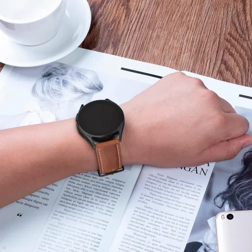 Miniatura 7 de Correa de cuero para Fossil Gen 6/5E 1.732 in/Gen 5 Carlyle/Garrett/reloj inteligente Julianna para mujer, correa de repuesto ajustable de cuero