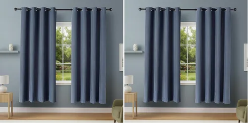 Miniatura 7 de Amazon Basics Cortinas 100% opacas con ojales, 2 paneles, 52 x 84 pulgadas, beige