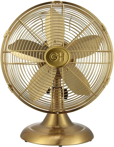 Miniatura 12 de Good Housekeeping 92604 Ventilador de escritorio de mesa de oficina de metal completo de 30,5 cm retro con oscilación amplia, 3 ajustes de velocidad