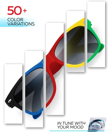 Miniatura 6 de Gafas de sol Retro Rewind para niño, niña, de 3-12 años, gafas de sol para niño resistentes a las roturas, con protección UV400, negro, talla única