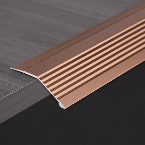 Miniatura 11 de MPOWRX Tira de transición de piso de metal a pisos de madera, tiras de unión antideslizantes para cubrir huecos de umbral, tira de borde de alfombra