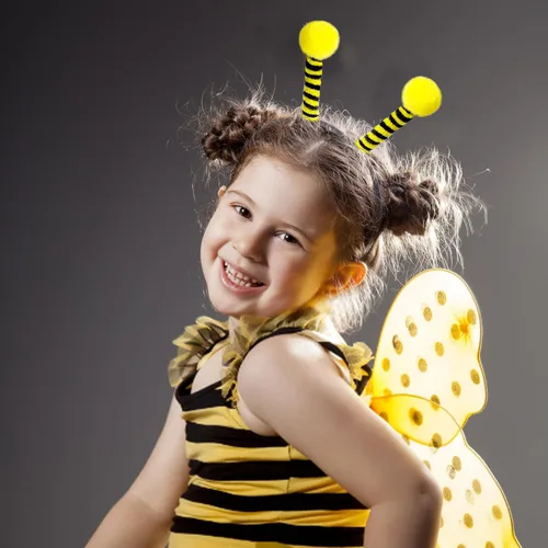 Miniatura 3 de 15 diademas de tentáculo de abeja para fiestas, para niñas, decoración de abejas Amarillo