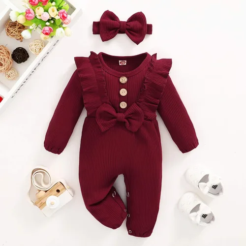 Miniatura 7 de Mioglrie Ropa de bebé recién nacida, mameluco de algodón para recién nacido, traje para niñas