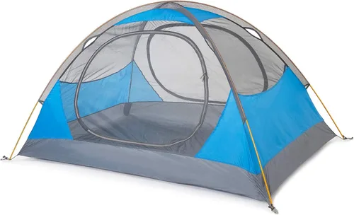Miniatura 9 de BISINNA Tienda de campaña para 2/4 personas, tienda de campaña ligera para mochileros, impermeable, resistente al viento, dos puertas, fácil Azul