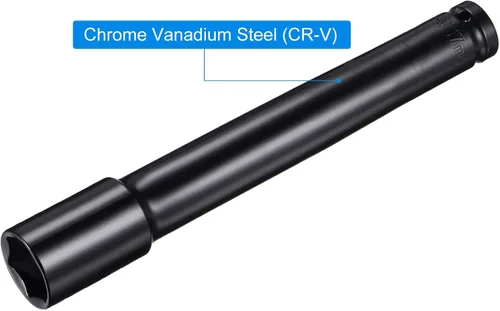 Miniatura 5 de uxcell 1/2" Drive by 0.669 in Deep Socket, acero CR-V tratado térmicamente 8" longitud, tamaños métricos de 6 puntos