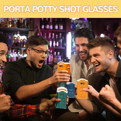 Miniatura 6 de Graciosos vasos de chupito de cerámica Porta Potty: Elefante Blanco Broma Divertidos Novedades Regalos de Intercambio de Fiesta Yankee para Adultos