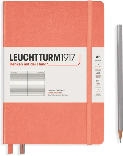 Miniatura 27 de LEUCHTTURM1917 - Cuaderno de tapa dura mediano A5 con 251 páginas numeradas para escritura y diario (verde menta, con puntos)