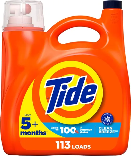 Miniatura 19 de Tide Detergente líquido para ropa, original, 100 cargas, 146 onzas líquidas, compatible con alta eficiencia