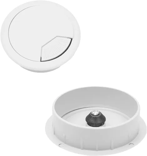 Miniatura 11 de MroMax Ojales de escritorio de plástico de 1.38 pulgadas (1.378 in), para organizar los ojales de escritorio, organizador de cables para el hogar