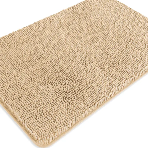 Miniatura 379 de Alfombra de baño pequeña de 12 x 18 pulgadas, lavable y absorbente, antideslizante, alfombra de baño de felpilla gruesa y suave para baño, ducha