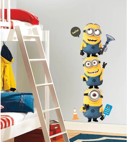 Miniatura 2 de Roommates Rmk2081Gm Mi Villano Favorito 2 Minions Calcomanía gigante para pared adhesiva