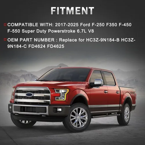Miniatura 2 de Filtro de combustible diésel 6.7L Powerstroke compatible con Ford F-250 F-350 F-450 F-550 Super Duty V8 2017-2025 Reemplazo# FD4624 FD4625