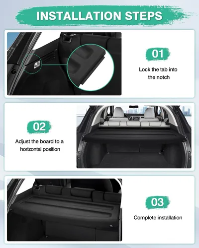 Miniatura 6 de Powerty Cubreobjetos para Honda HR-V 2016-2022, Funda retráctil para maletero con protección contra la lluvia para accesorios HRV 2016-2022