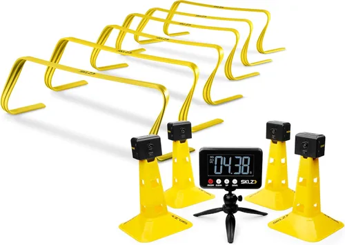 SKLZ Set de entrenamiento de agilidad: 6 obstáculos y puertas de velocidad, aumenta la velocidad, la agilidad y la coordinación