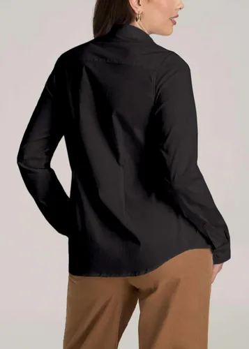 Miniatura 3 de Camisas con botones para mujer, camisas de vestir de manga larga, elásticas, sin arrugas, para el trabajo, blusas casuales de oficina