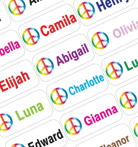 Miniatura 39 de Etiquetas de Nombre Personalizadas para Niños – 60 Etiquetas Impermeables de Pelar y Pegar para Ropa, Cajas de Almuerzo, Botellas de Agua, Bolsas