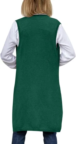 Miniatura 6 de GeGekoko Long Vest for Women Sleeveless Lightweight Open Front Cardigans Ribbed Knit Outwear with Pockets