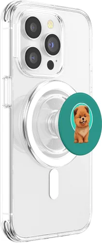 Miniatura 3 de Cute Happy Chow Puppy Dog Cartoon Dog to Fall in Love PopSockets MagSafe PopGrip for iPhone