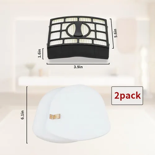 Miniatura 3 de Filtro de repuesto CU530 para aspiradora vertical Shark CU530 Lift-Away XL 2 filtros+4 filtros de fieltro de espuma