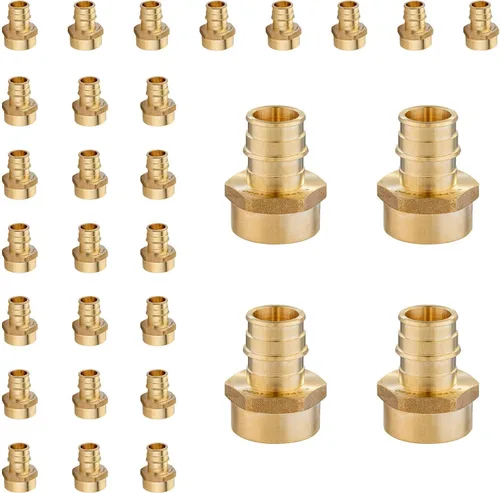 Miniatura 45 de Paquete de 2 accesorios de expansión Niikappu Pex-A, adaptador de flujo completo NPT hembra de 1 pulgada Pex-A x 1 pulgada, accesorio de tubería