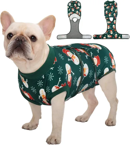 Miniatura 9 de Kuoser Traje de cirugía para perro, cómodo traje de recuperación para perros hembras para cirugía, mameluco protector posoperatorio, alternativa