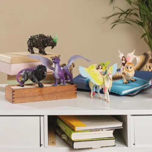 Miniatura 7 de schleich Bayala - Figura de hada en vuelo con búho glamoroso, juguete de hadas y pájaro mágico con alas móviles, juego de juguetes de fantasía