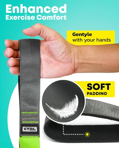 Miniatura 3 de Correa de estiramiento con bucles - Banda de estiramiento no elástica para terapia física, correa de yoga para equipo de estiramiento, bandas
