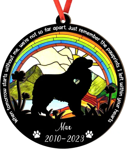 Miniatura 109 de Adorno personalizado para atrapasoles de sabueso afgano, adorno de Navidad de sabueso afgano, regalo para perro amante, sabueso afgano conmemorativo
