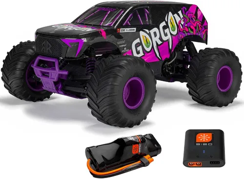Miniatura 12 de ARRMA Camión RC 1/10 Gorgon 2 Wheel Drive RTR Camión Monster de Motor Cepillado Batería y Cargador Incluidos Azul ARA3230ST5