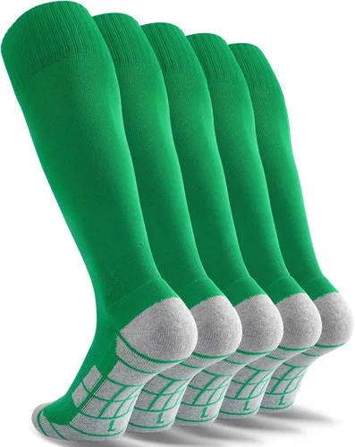 Miniatura 15 de CWVLC - Calcetines de fútbol (1/3/5 pares) calcetines altos hasta la rodilla, para deportes de equipo, para adultos, jóvenes y niños