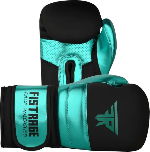 Miniatura 7 de FISTRAGE - Guantes de boxeo de cuero metálico para entrenamiento de artes marciales mixtas, Muay Thai, Kick Boxing, Sparring, bolsa pesada, guantes