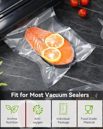 Miniatura 5 de AENTGIU 300 bolsas selladoras al vacío de alimentos de 8 x 12 pulgadas, bolsas gruesas sin BPA compatibles con la mayoría de máquinas de vacío