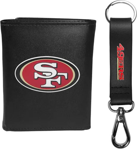 Siskiyou Sports NFL unisex Tri-fold Wallet & Strap Key Chain
