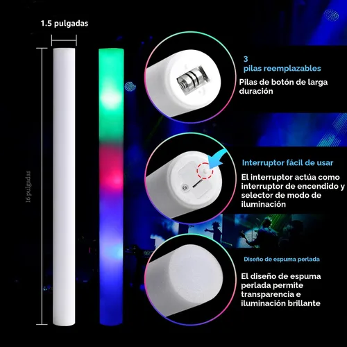 Miniatura 7 de Paquete de 15 barras de luz LED personalizadas para fiestas, bodas, fiestas, cumpleaños, invitados, fiestas, DJ, conciertos, festivales, eventos, 3