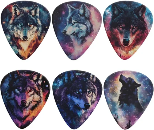 Miniatura 13 de KEIAHUAN Cool Skull - Púas de guitarra – Plectros triángulos clásicos para bajos, guitarras acústicas y eléctricas – Púas pesadas para guitarristas
