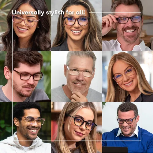 Miniatura 8 de Readerest - Lentes de lectura de luz azul - Gafas ligeras para computadora con bisagras de resorte - Protección UV, antirreflejante y contra la Negro