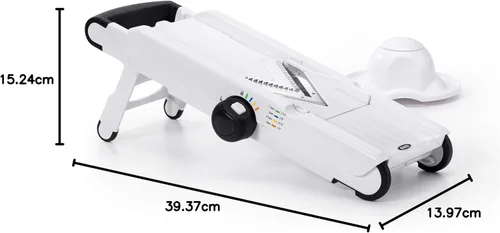Miniatura 3 de OXO Good Grips Mandolina con cuchilla en V, blanca (1155700)
