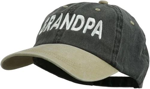 Miniatura 2 de Texto del abuelo bordado lavado dos tonos Cap