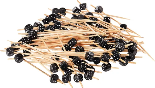 Miniatura 26 de Restaurantware Pinchos de comida de 3.5 pulgadas, 1000 palitos de canapé con estrella dorada, resistentes, desechables, de madera de bambú